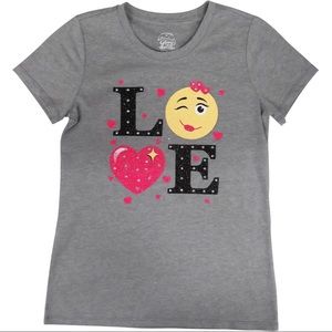 Faded Glory Emoji Love Shirt